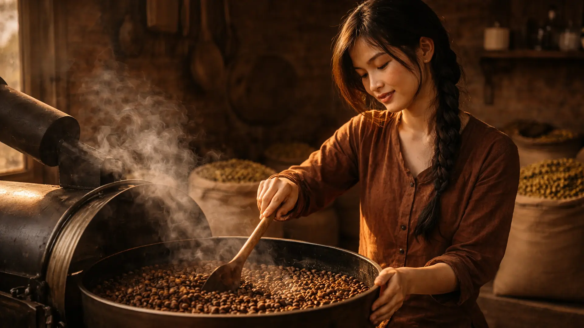 Cà phê được sản xuất tại Việt Nam.