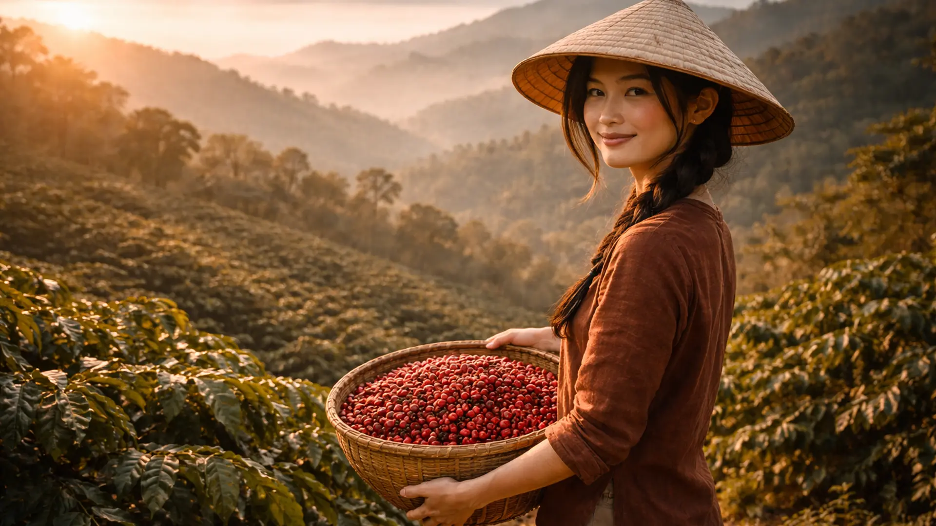 Cà phê được sản xuất tại Việt Nam.