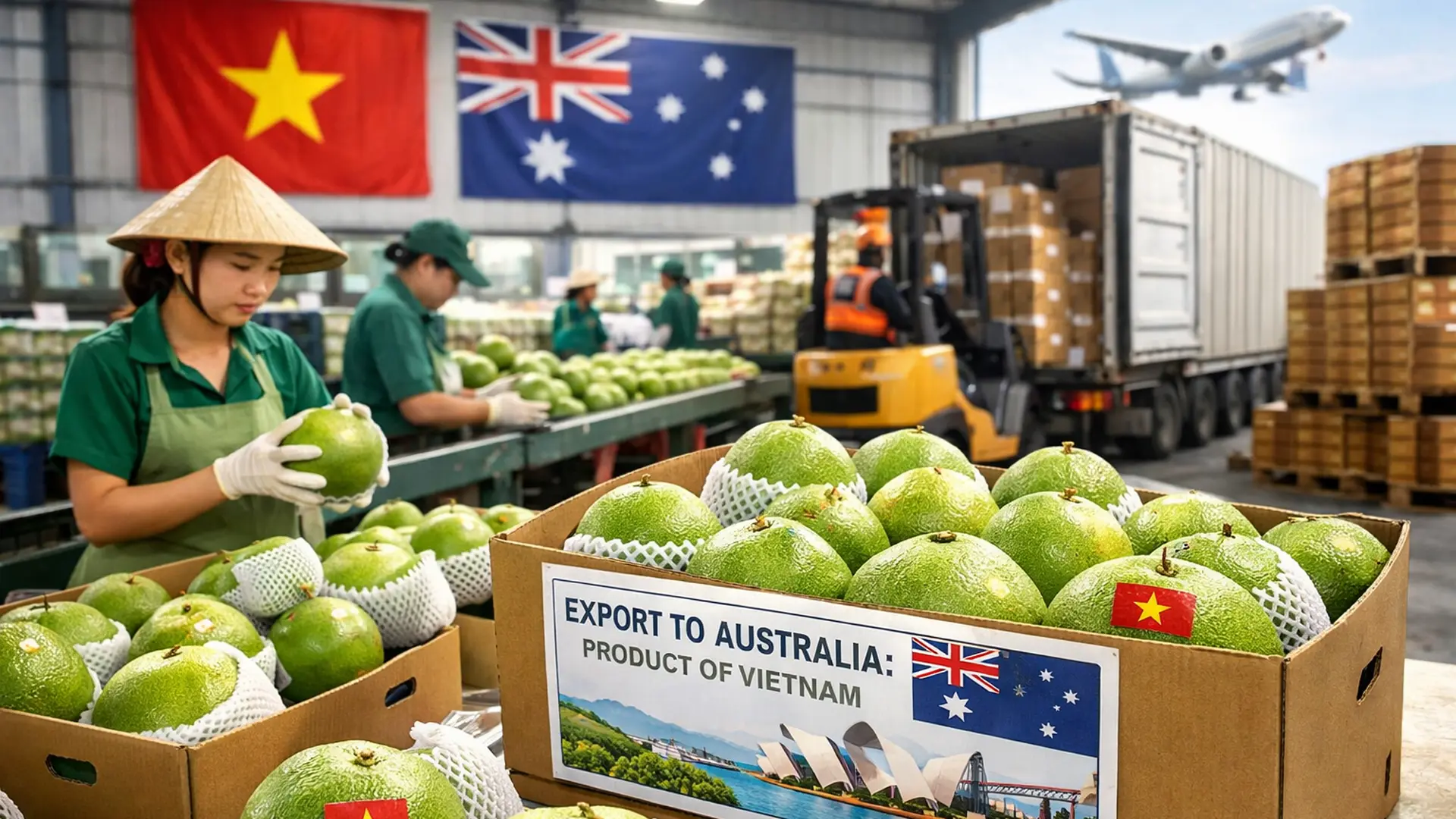 Xuất khẩu là động lực tái cấu trúc ngành hàng bưởi.