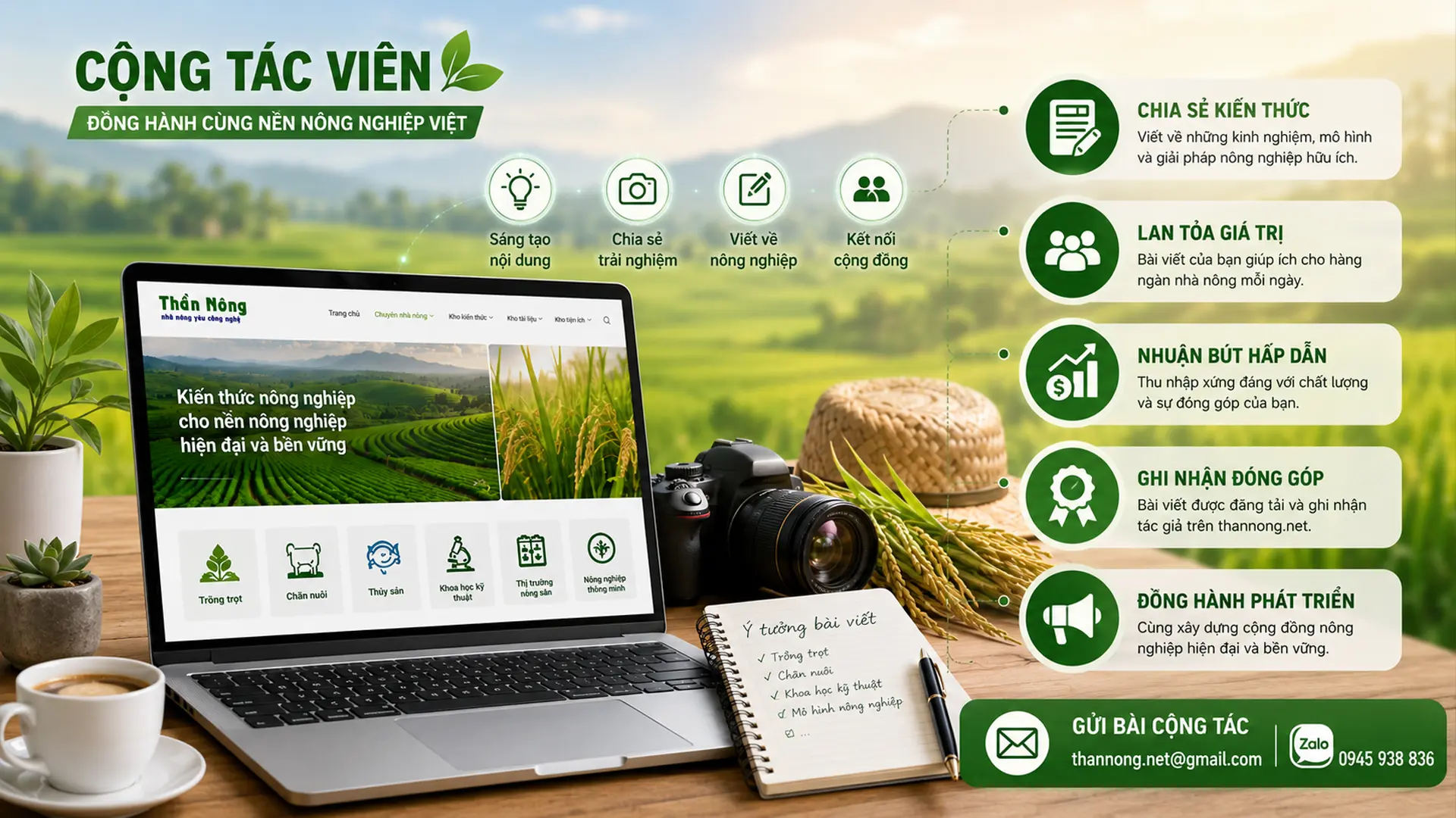 Cộng đồng cộng tác viên ưu tú ngành nông nghiệp.