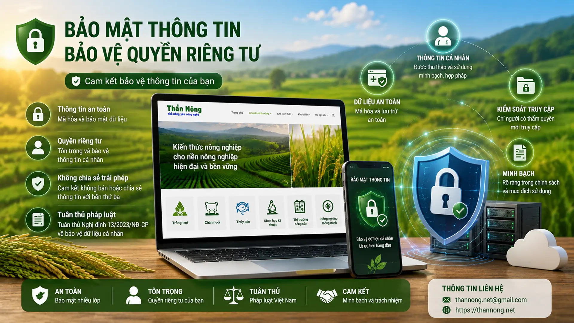 Cam kết tôn trọng và bảo vệ quyền riêng tư của người dùng.